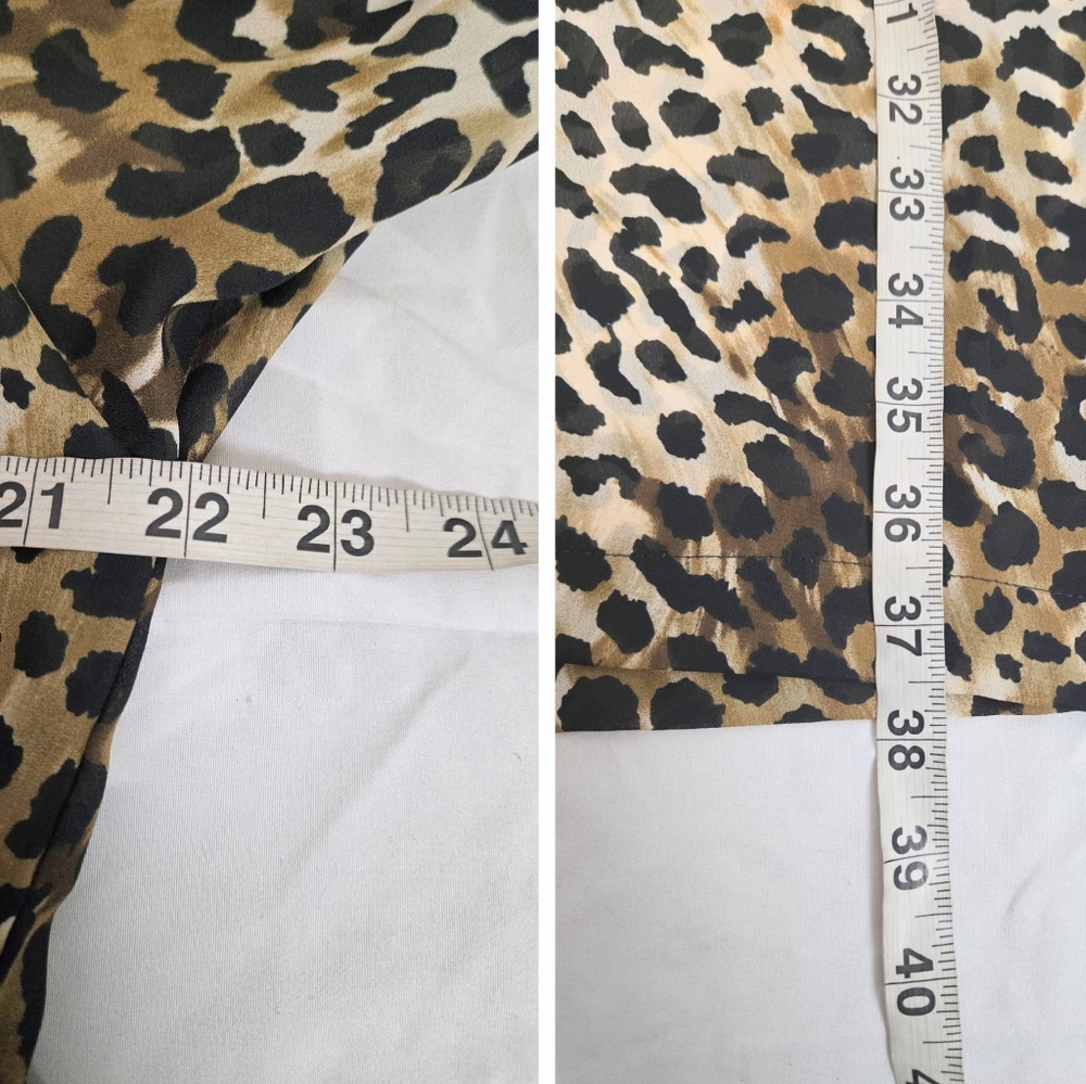 Secret Treasures Leaopard Print Sheer Lightweight Robe - Picture 10 of 10